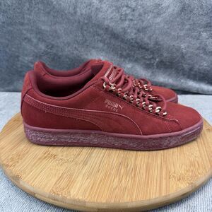 PUMA Suede 50 Shoes Womens Size 8.5 Red Suede Comfort Sneakers 367352-03